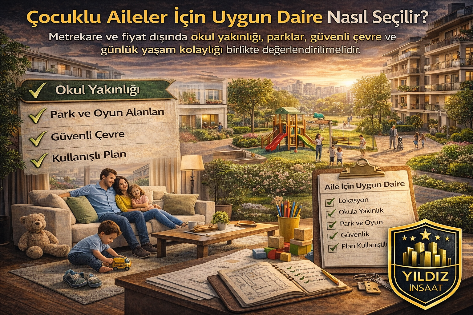 Çocuklu Aileler İçin Uygun Daire Nasıl Seçilir?